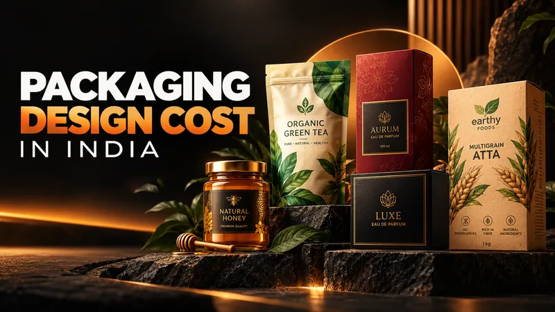Packaging design cost in India: premium honey jar, tea pouch, perfume box and atta carton designed by The Shades