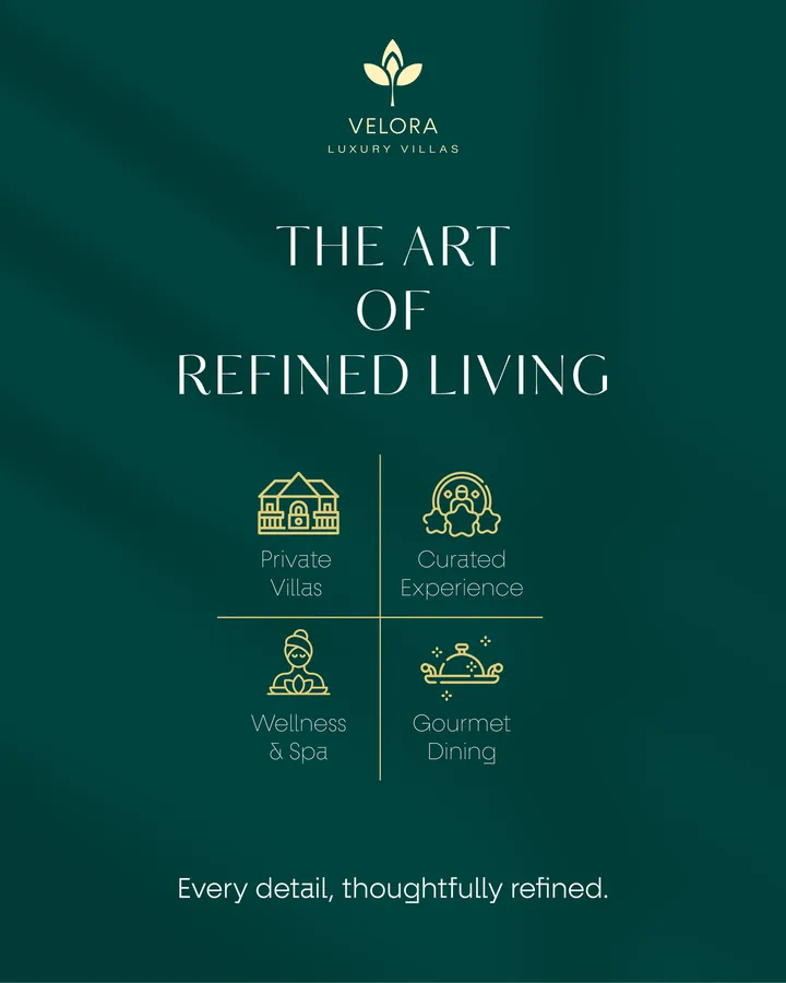 Sample resort social media post, refined living